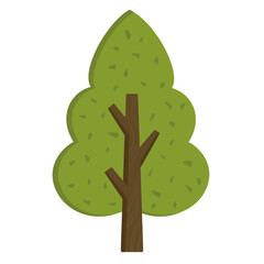 Simple Cute Tree Illustration Flat Cartoon Art
