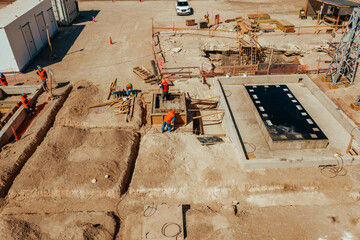 Solar Power Plant Under Construction in Atacama Desert Chile