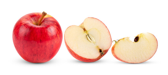 red apple isolated on transparent png ( Image from camera)