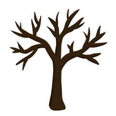 Haunted Tree Log Spooky Black Silhouette Clipart