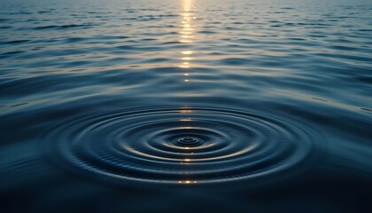 Where the sea meets silence… a single ripple awakens eternity.