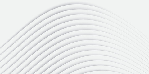 Abstract  white and gray color, modern design stripes background with geometric round shape. Vector illustration.