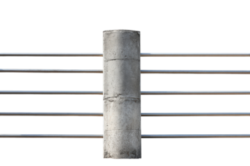 Galvanized Steel Post with Horizontal Cable Railing.