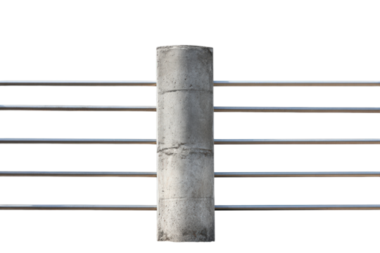 Galvanized Steel Post with Horizontal Cable Railing.