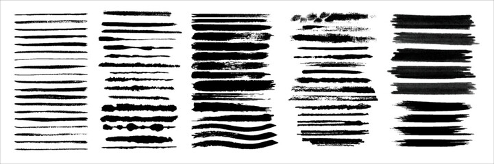 Beautiful Brush vector collection. Grunge Elements - Brush strokes, ink paint brush, grunge lines.