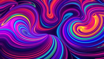 Abstract swirling sound waves, vibrant colors, repeating geometric pattern,  vibrant,  digital