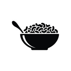 Black and white illustration of a bowl of macaroni and cheese with a spoon