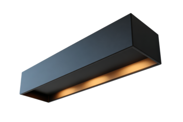 Modern black rectangular wall sconce light fixture.