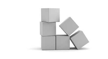 Obraz premium Stack of White Boxes.