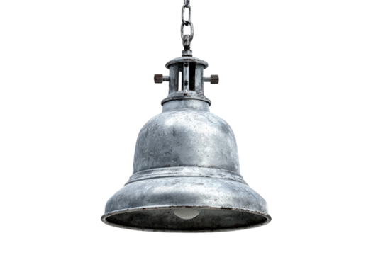 Vintage industrial style metal pendant lamp hanging.