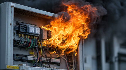 Fire broke out in the electrical box of the residential building in the community