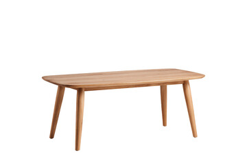 Fototapeta premium Mid century modern style wooden coffee table isolated on white.