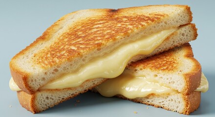 Delicious Gooey Grilled Cheese Sandwich Stacked