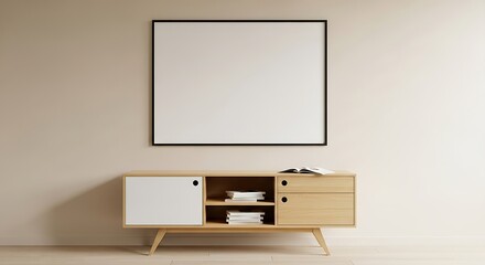 Modern Minimalist Living Room Interior.