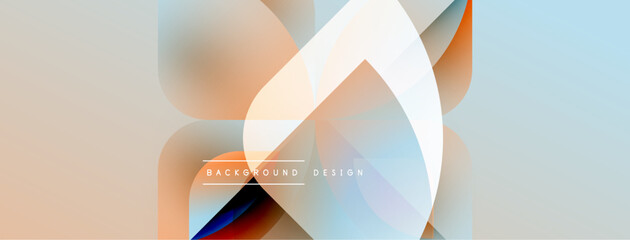 Abstract fluid shapes, soft gradients, modern design. Light orange, blue hues create dynamic composition. Minimalist aesthetic.