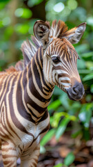Fototapeta premium portrait of a zebra