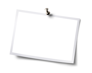 銀色の画鋲で壁に留められた、写真の画像合成用フレーム