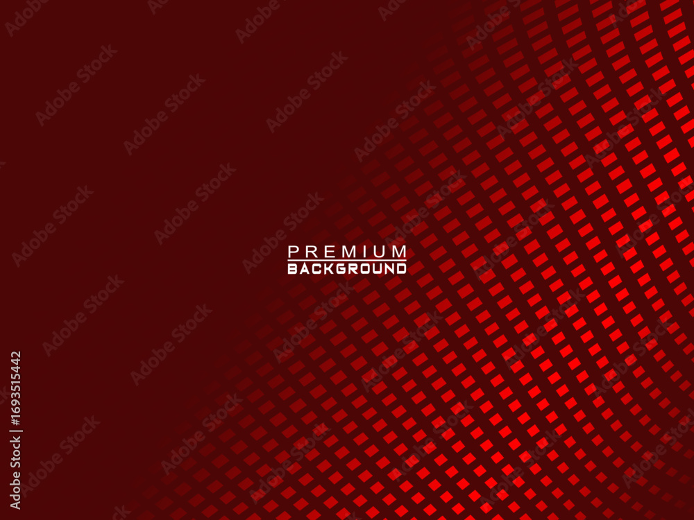 Fototapete dark red abstract vector background with a wavy grid pattern consisting of small rectangular element