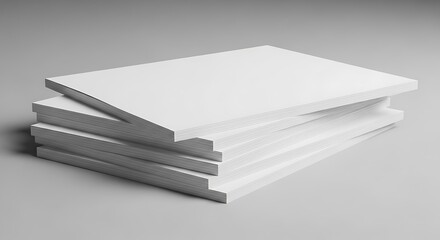 Stack of White Papers or Books.