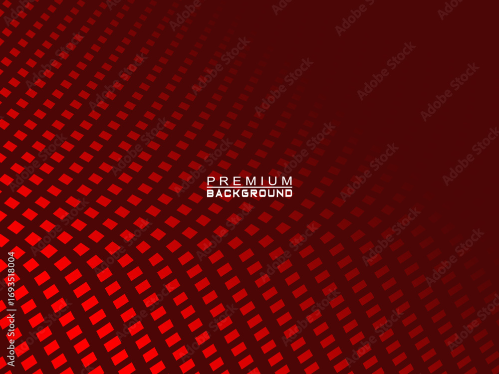Fototapete dark red abstract vector background with a wavy grid pattern consisting of small rectangular element