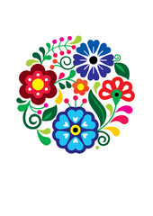 Mexican Floral Mandala Art.ai
