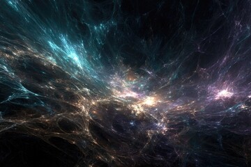 Abstract Colorful Cosmic Nebula