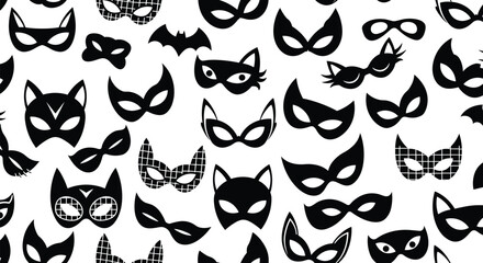 Superhero mask svg, masquerade mask bundle, superhero party clipart, hero mask silhouettes png, catwoman mask svg, cricut cut files