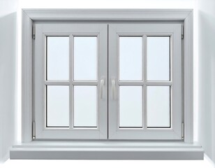 White double-hung window, minimalist design