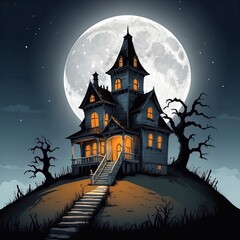 Fototapeta premium Clip Art 11 Haunted House Collection
