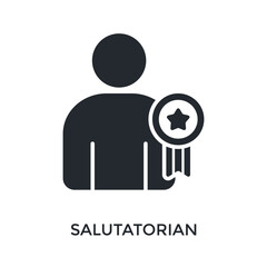 Salutatorian Icon Glyph Style. Vector Illustration For Graphic Design