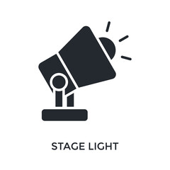 Stage Light Icon Glyph Style. Vector Illustration For Graphic Design