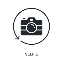 Selfie Icon Glyph Style. Vector Illustration For Graphic Design
