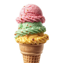 Three Scoop Ice Cream Cone