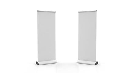 Blank Roll Up Banners for Business Presentations.