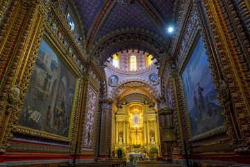 Fototapeta premium Morelia, Mexico - February 17, 2025: San Diego Church or Sanctuary of Guadalupe in Morelia., Mexico.