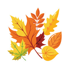 Obraz premium Vibrant autumn leaves in a colorful fall collection