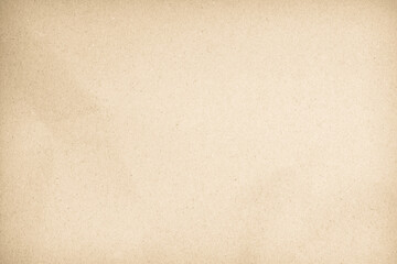 Old paper vintage texture surface for background. Brown paper crumpled texture, Cream color recycled kraft paper texture blank with copy space for text.	