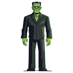 frankenstein, costume, halloween, festival, vector, transparent background, horror, evil, scary, pollution, danger, suit, icon