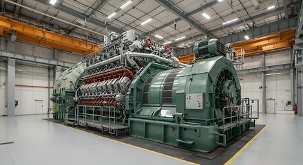 Fototapeta premium Massive Industrial Engine Powering Progress with Engineering Might