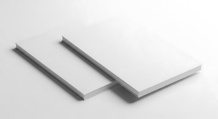 Blank White Paper Stacks Mockup.