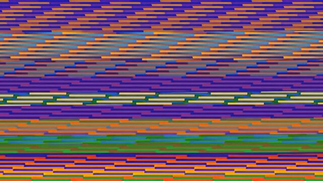Abstract horizontal lines of various colors and widths