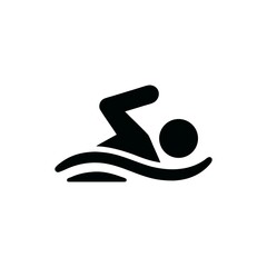 Swimming Icon Vector Illustration Depicting