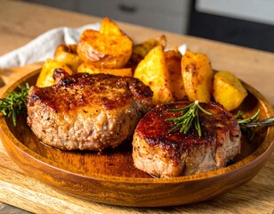 Grilled Steak with Roasted Potatoes