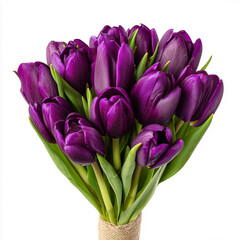 Purple tulip bouquet