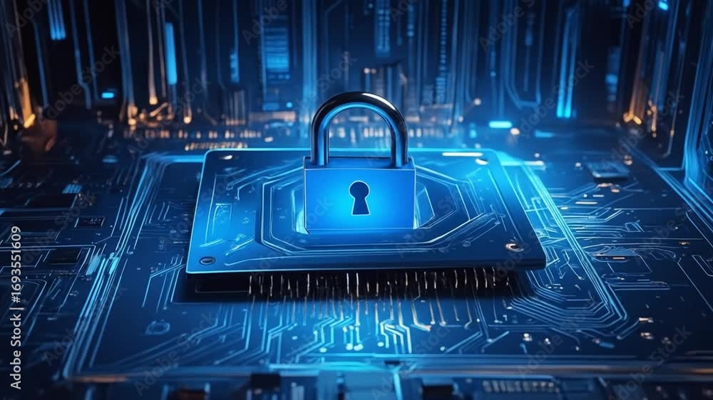 Poster digital security: a futuristic lock safeguarding the core of data transmission