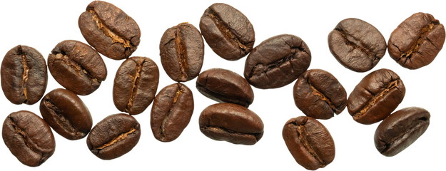 coffee beans isolated on white background