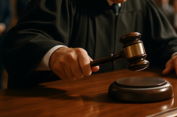 Judge Strikes the Gavel Delivering the Final Verdict
