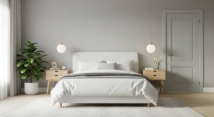 Minimalist Modern Bedroom Interior Design.