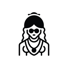 Black solid icon for model