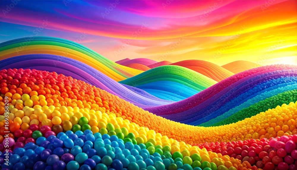 Poster a colorful abstract rainbow vector wave illustration with a bright light pattern is the perfect back